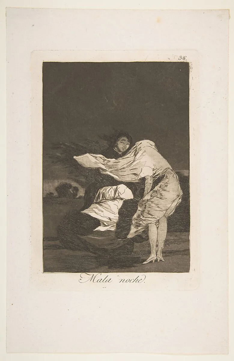 Plate 36 from 'Los Caprichos: A bad night (Mala noche.) — Goya (Francisco de Goya y Lucientes)