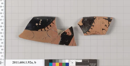 Terracotta rim fragments of a kylix (drinking cup)