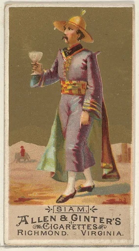 Siam, from the Natives in Costume series (N16) for Allen & Ginter Cigarettes Brands