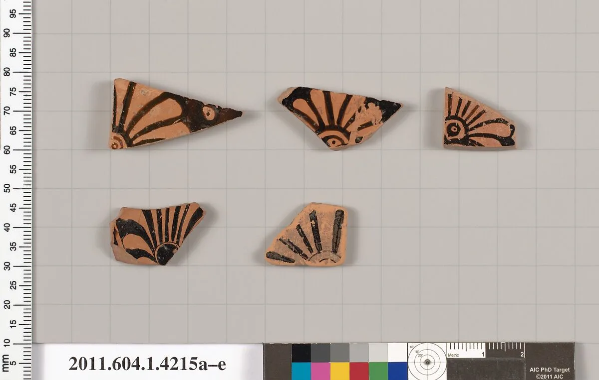 Terracotta fragments of kylikes (drinking cups) — Unknown