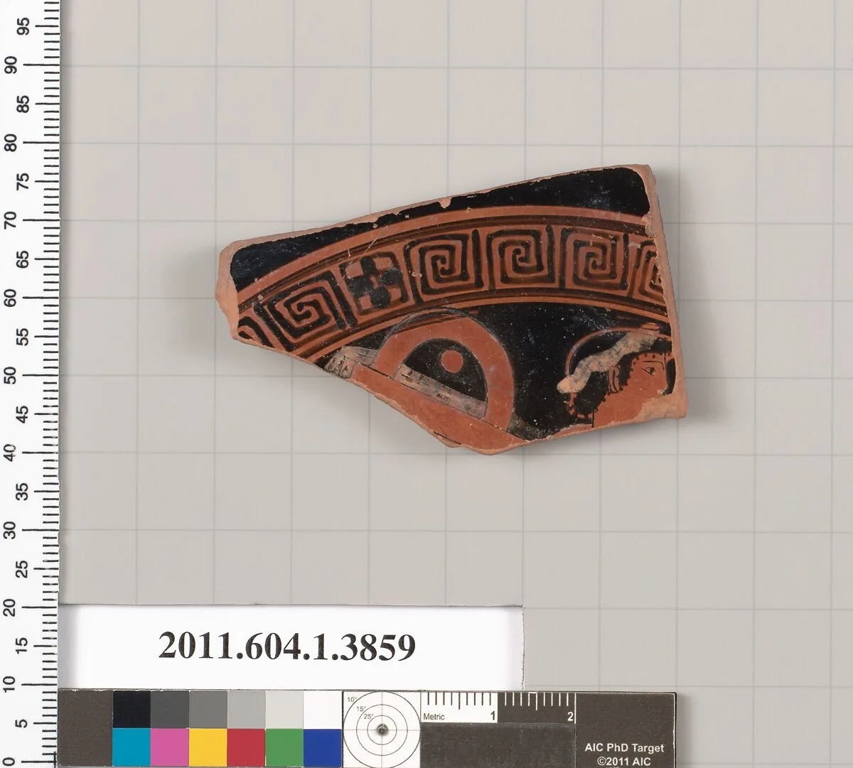 Terracotta fragment of a kylix (drinking cup) — Unknown