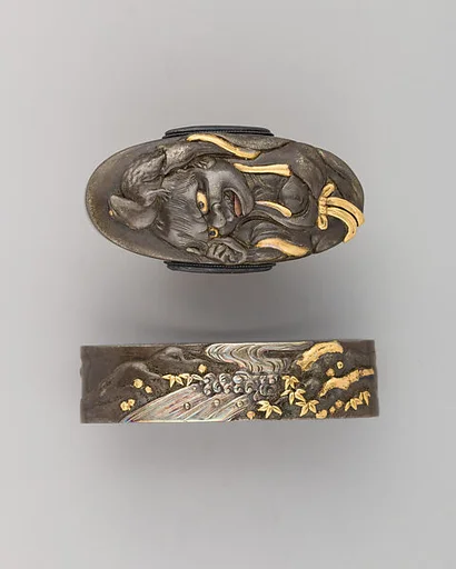 Sword-Hilt Collar and Pommel (Fuchigashira)