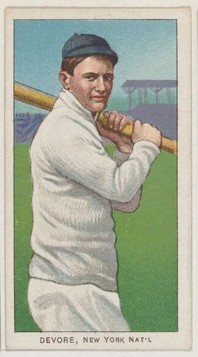Devore, New York, National League, from the White Border series (T206) for the American Tobacco Company