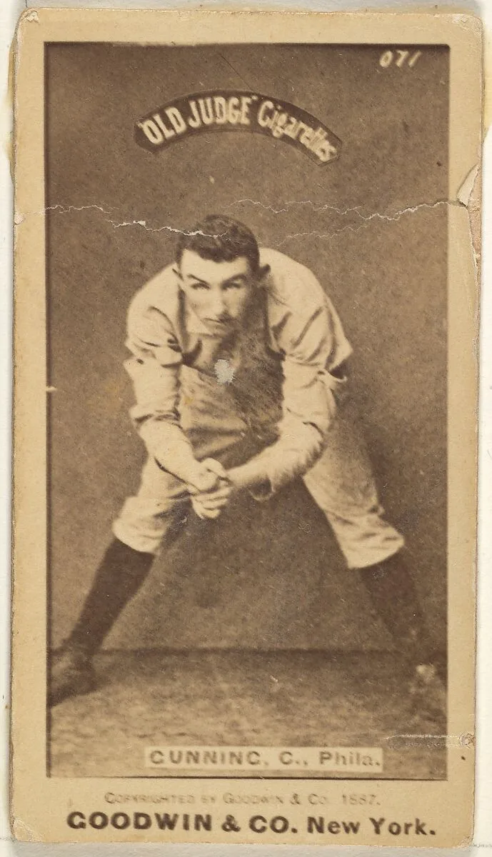 Thomas Francis Gunning, Catcher, Philadelphia, from the Old Judge series (N172) for Old Judge Cigarettes — Goodwin & Company