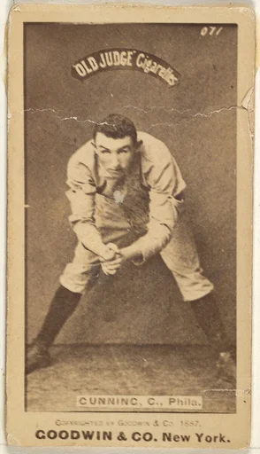Thomas Francis Gunning, Catcher, Philadelphia, from the Old Judge series (N172) for Old Judge Cigarettes