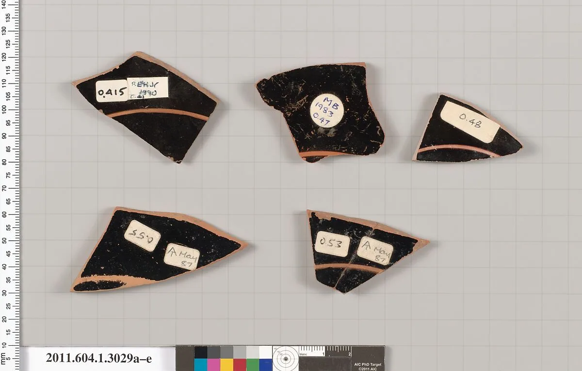 Terracotta fragments of kylikes (drinking cups) — Unknown