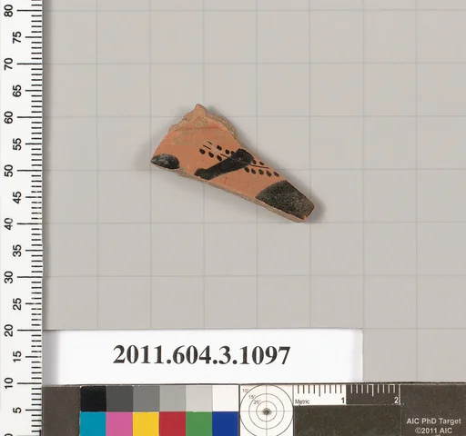 Terracotta fragment of a mastoid (drinking cup with narrow base)