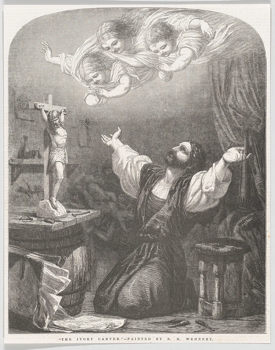 The Ivory Carver, from "Illustrated London News" — Edward Henry Wehnert|William James Linton