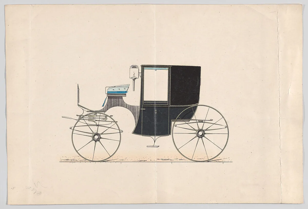 Design for Brougham — Anonymous, French, 19th century