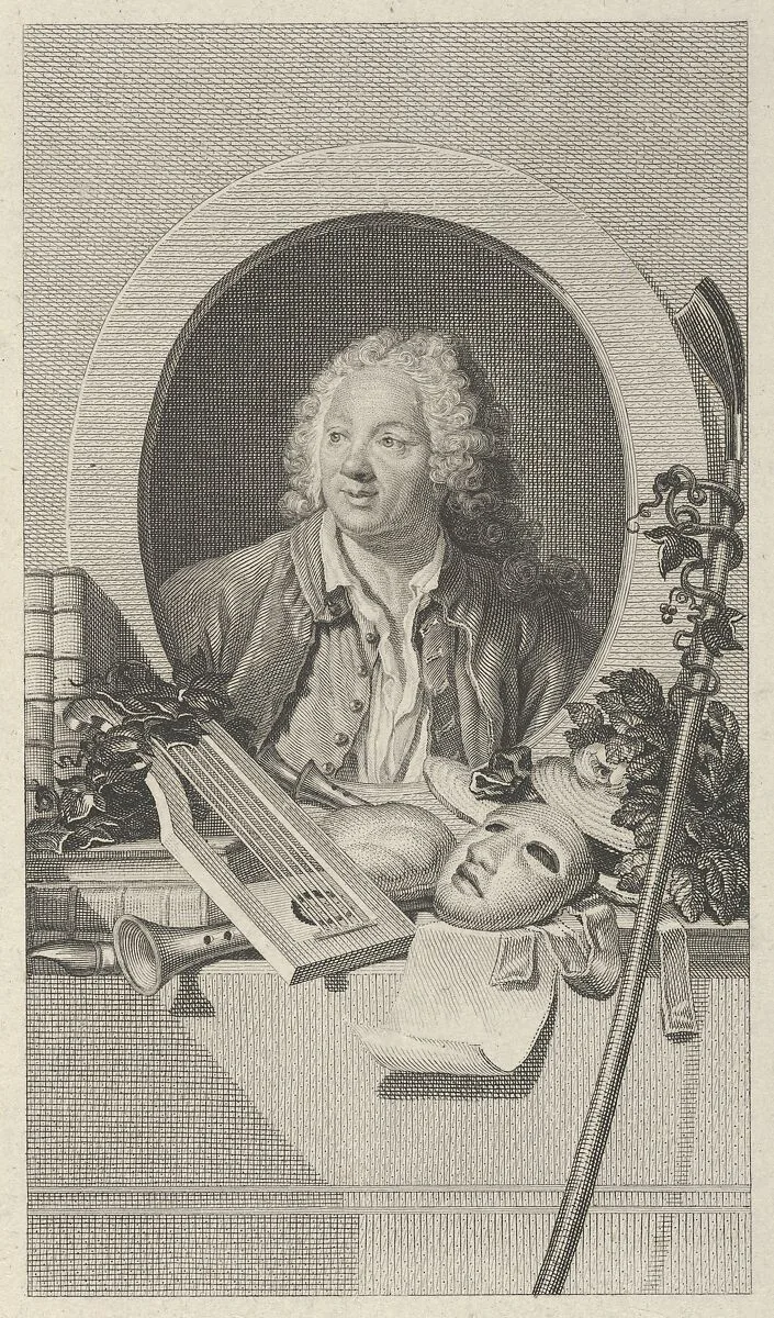 J. B. Rousseau, after Aved — Jean Louis Anselin|Jacques André Joseph Aved
