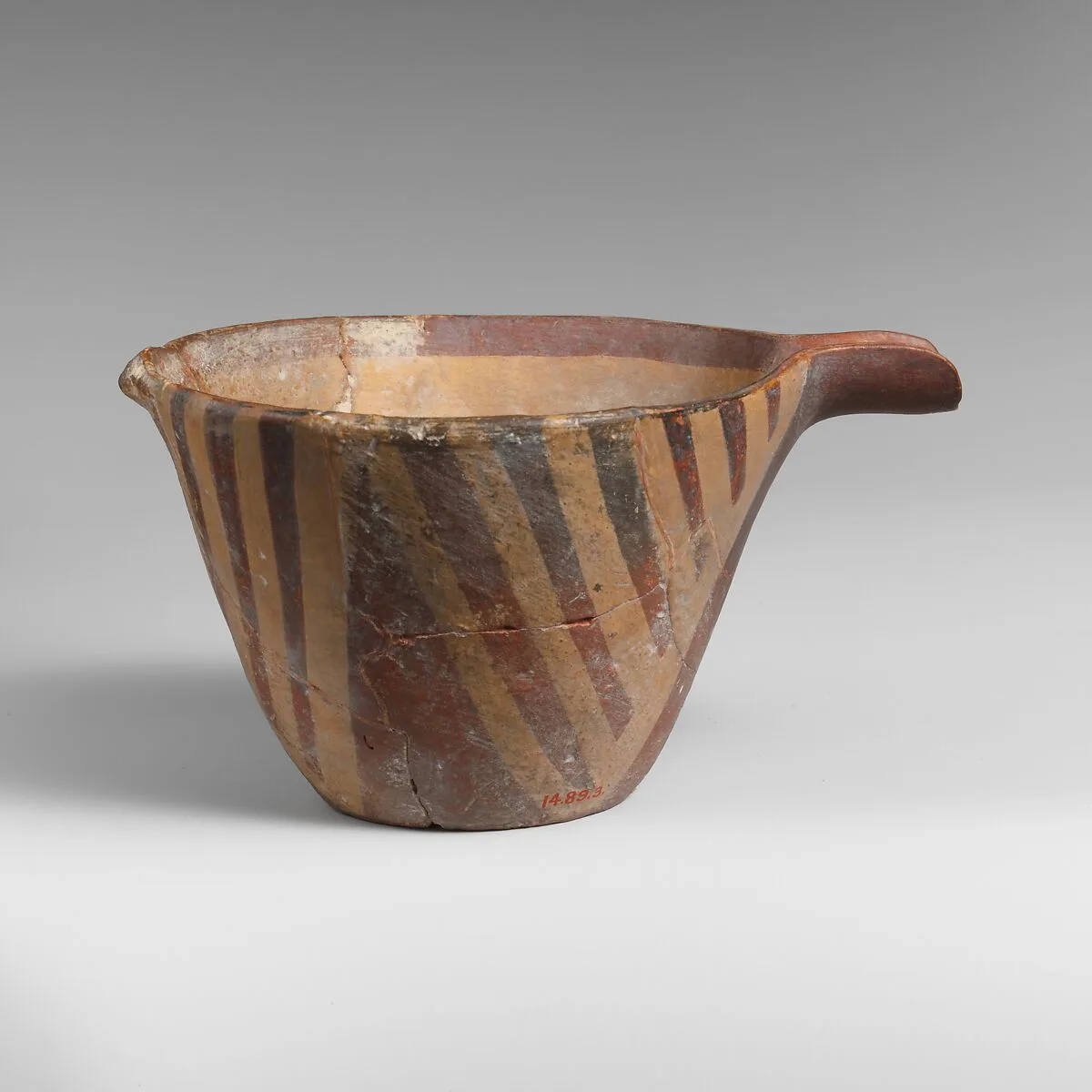 Terracotta spouted conical bowl — Unknown