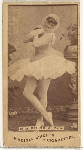 Mlle. Pelisola, Paris, from the Actors and Actresses series (N45, Type 1) for Virginia Brights Cigarettes