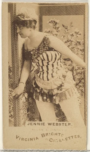 Jennie Webster, from the Actors and Actresses series (N45, Type 1) for Virginia Brights Cigarettes