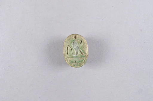 Scarab with Winged Uraeus (Wadjet) on Gold Hieroglyph