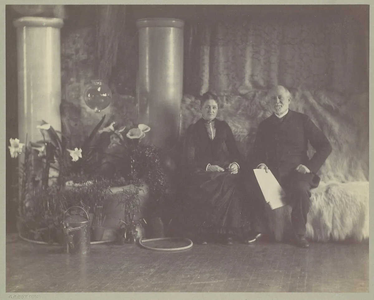 Mr. and Mrs. Charles E. Tiffany in Louis C. Tiffany's Studio — George Collins Cox