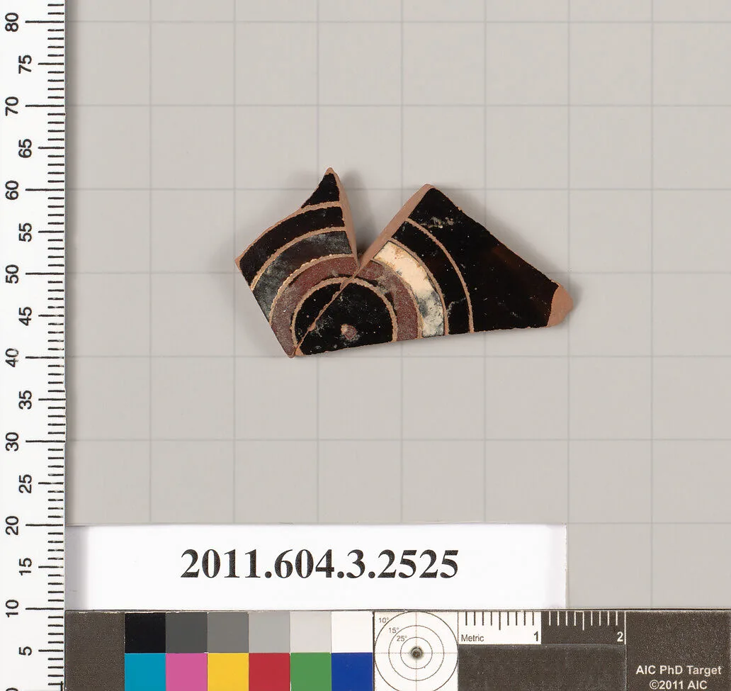 Terracotta fragment of a kylix: eye-cup (drinking cup) — Unknown