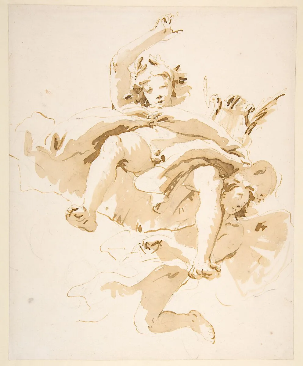 Apollo Supported by a Winged Genius — Giovanni Battista Tiepolo