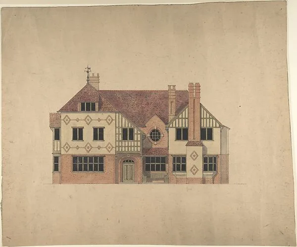 Orange Brick, Half-timbered house — Ernest Geldart