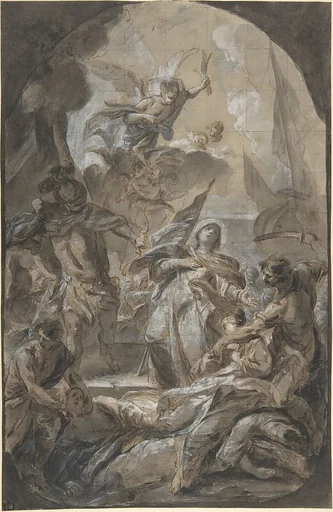 Martyrdom of Saint Ursula? Saint Paula?