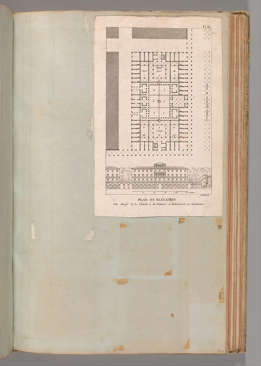Page from a Scrapbook containing Drawings and Several Prints of Architecture, Interiors, Furniture and Other Objects — Charles Percier|Pierre François Léonard Fontaine