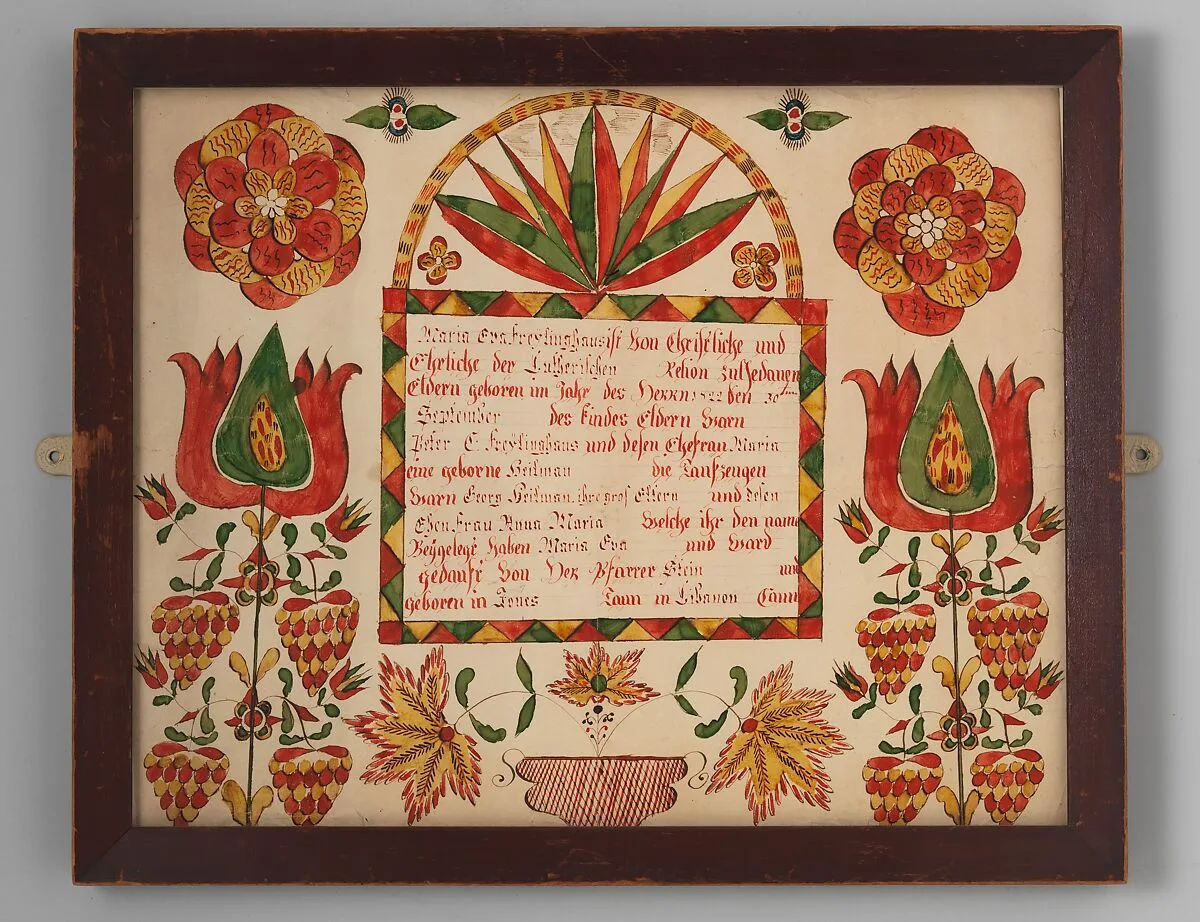 Birth and Baptismal Certificate — Unknown