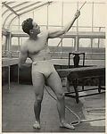 [Male Model Posed Pulling a Rope in Anna Huntington's Rooftop Studio]
