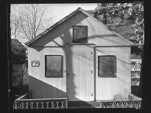 [Folk Victorian Cottage at Ossining Camp Woods, New York]