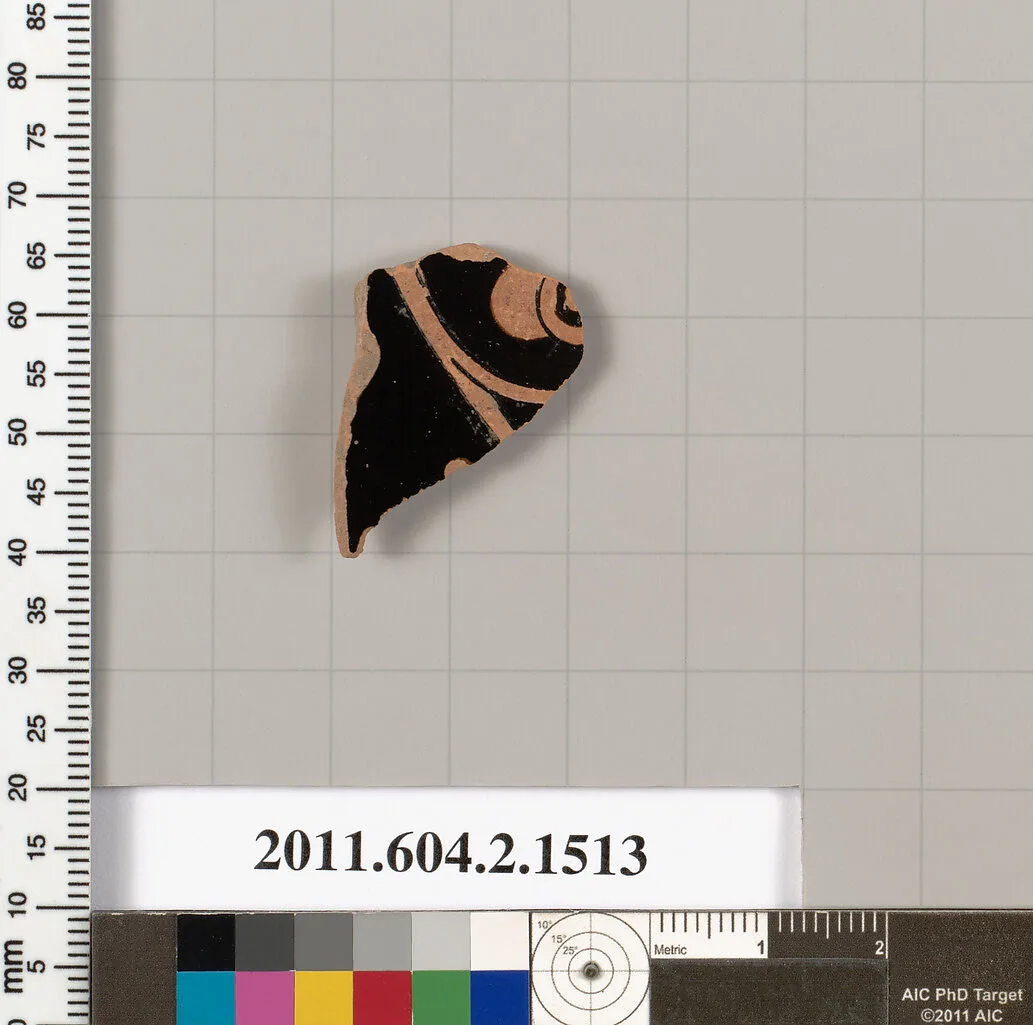 Terracotta fragment of a skyphos (deep drinking cup) — Unknown