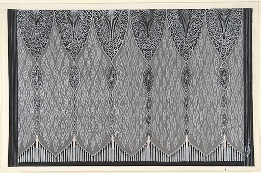Design for Silver and Black Curtain (Deuxième Voile) for "Les Mariages," George White's Scandals, New York
