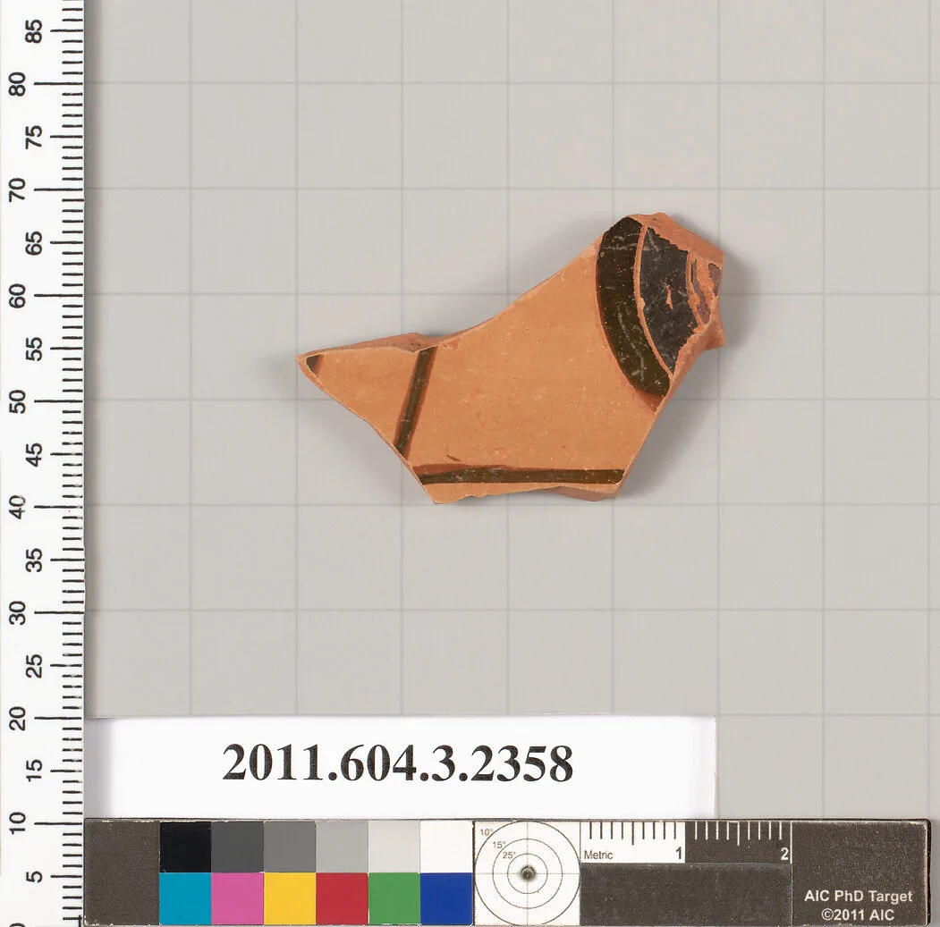 Terracotta fragment of a kylix: eye-cup (drinking cup) — Unknown