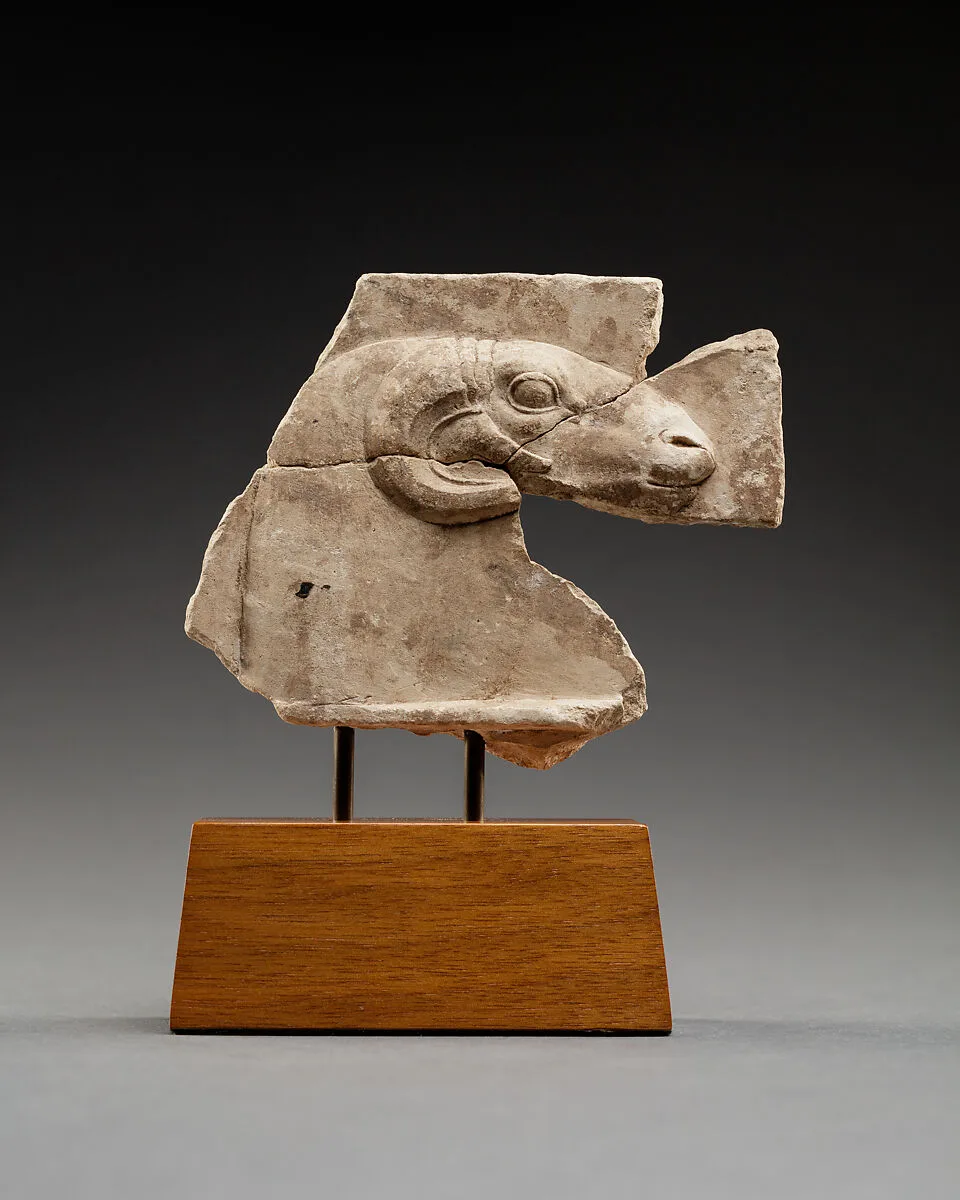 Relief plaque with ram's head — Unknown