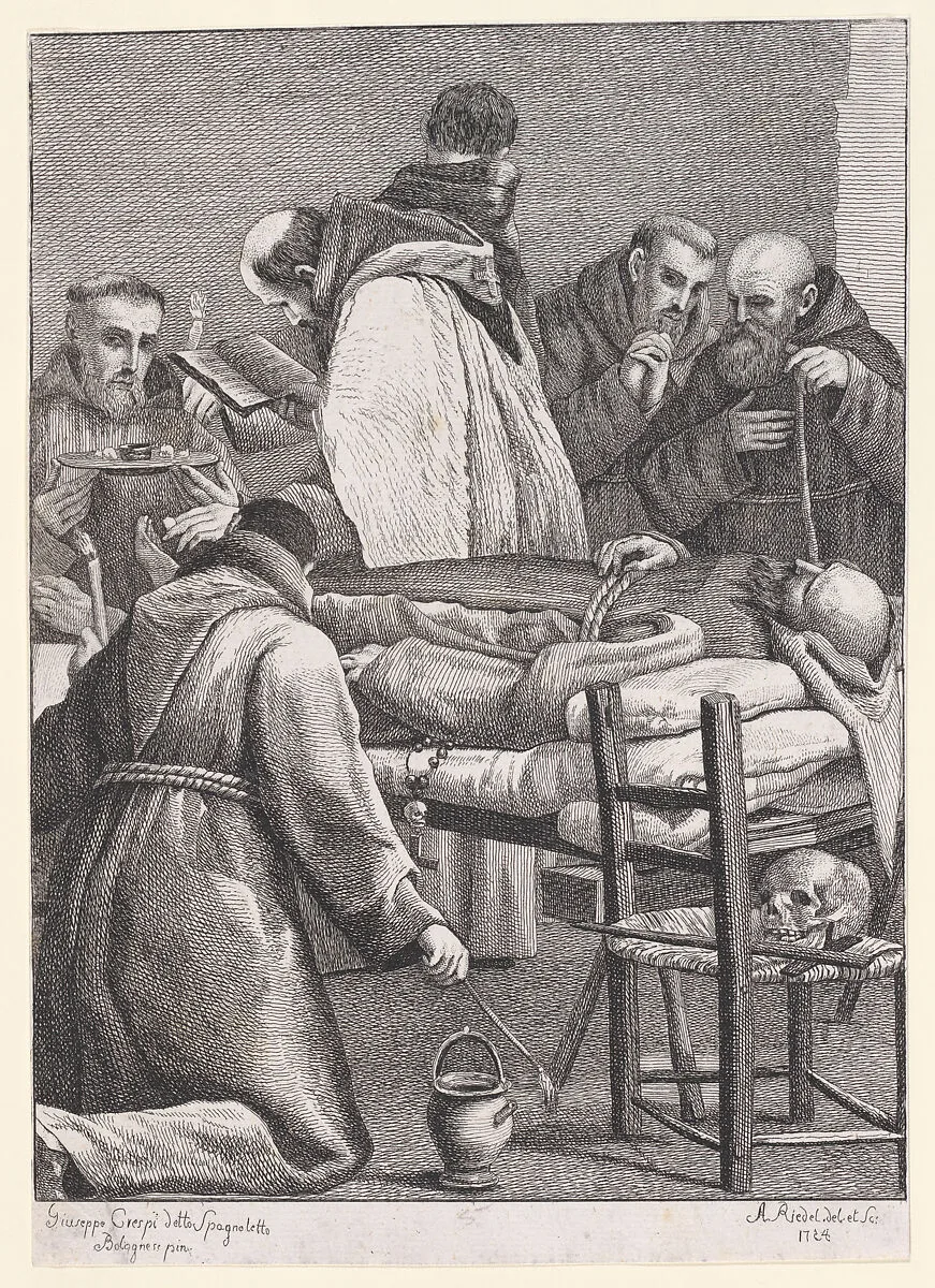 Extreme Unction, from "The Seven Sacraments" — Johann Anton Riedel|Giuseppe Maria Crespi|Johann Georg Hertel