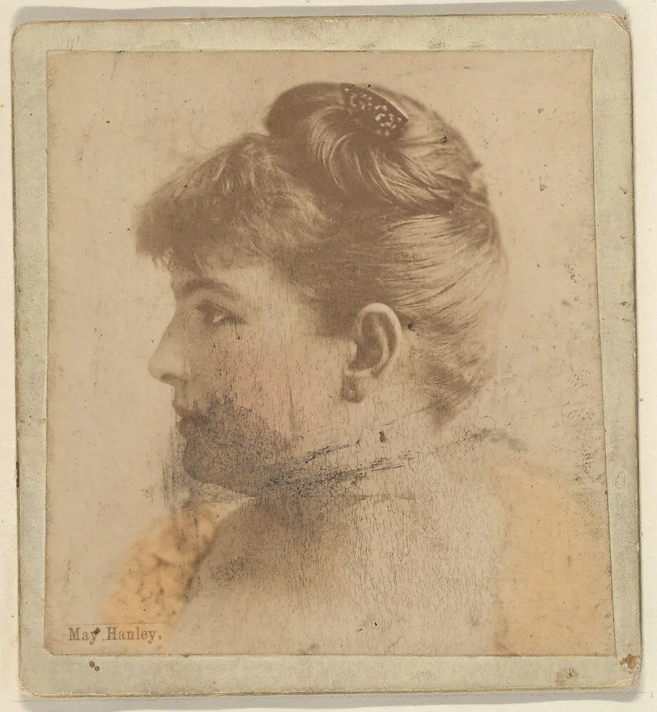 May Hanley, from the Actresses series (N246), Type 2, issued by Kinney Brothers to promote Sporting Extra Cigarettes — Kinney Brothers Tobacco Company