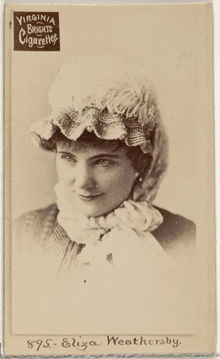 Card 895, Eliza Weathersby, from the Actors and Actresses series (N45, Type 2) for Virginia Brights Cigarettes