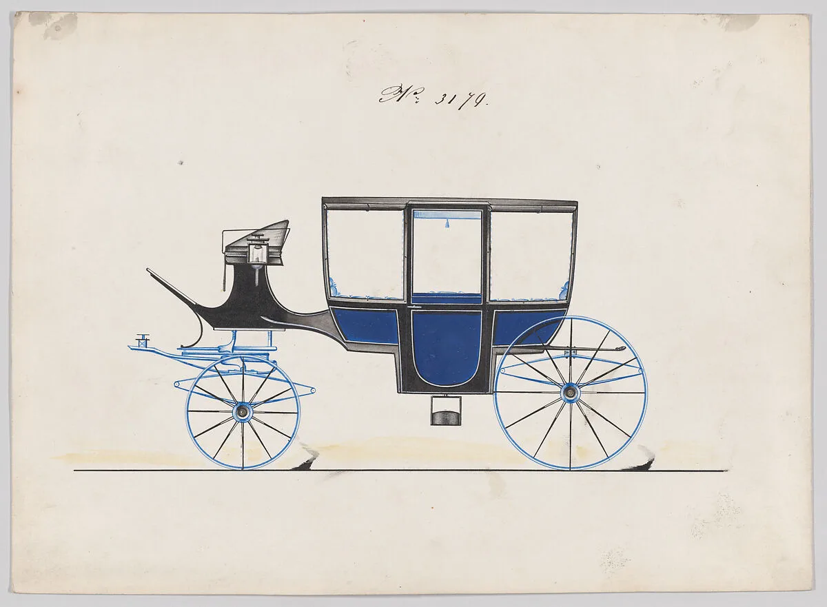 Design for Glass Panel Coach, no. 3179 — Brewster & Co.