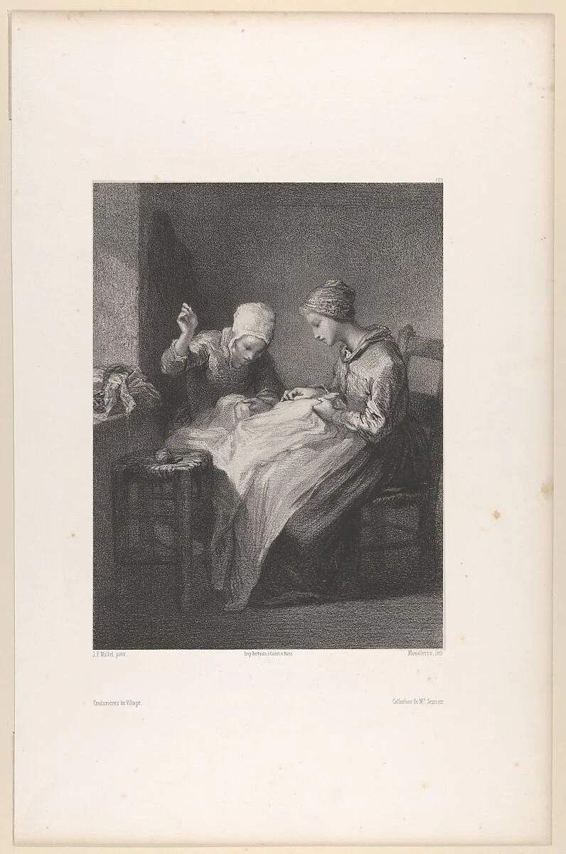 The Village Dressmakers — Jean-François Millet|Alphonse Mouilleron