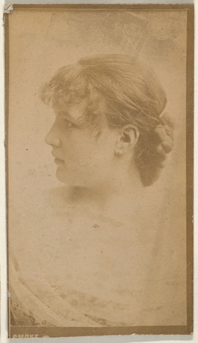 Portrait of actress in profile, from the Actresses series (N668) — Unknown