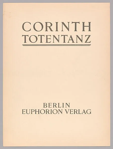Colophon; from Dance of Death — Alfred Ruckenbrod|Lovis Corinth|Euphorion Verlag, Berlin