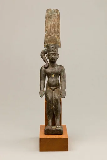 Child god with the Amonian crown named Horus of Mednit (Aphroditopolis)