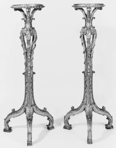 Pair of tripod candlestands (torchères)