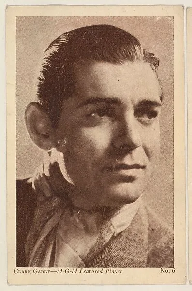 Clark Gable, bakery card from the Film Stars series (D32), issued by the Drake Brothers Bakery — Drake Brothers Bakery