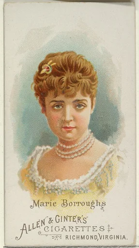 Marie Borroughs, from World's Beauties, Series 1 (N26) for Allen & Ginter Cigarettes