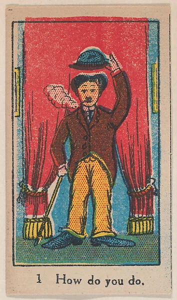 "How do you do" trade card from the Charlie Chaplin Movie Drawings series (W539) — Unknown