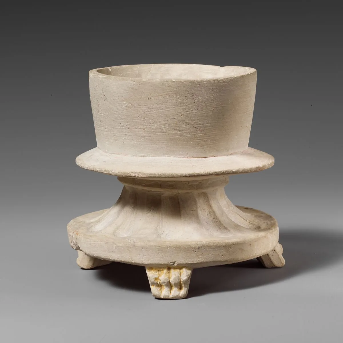 Limestone incense burner on three legs — Unknown