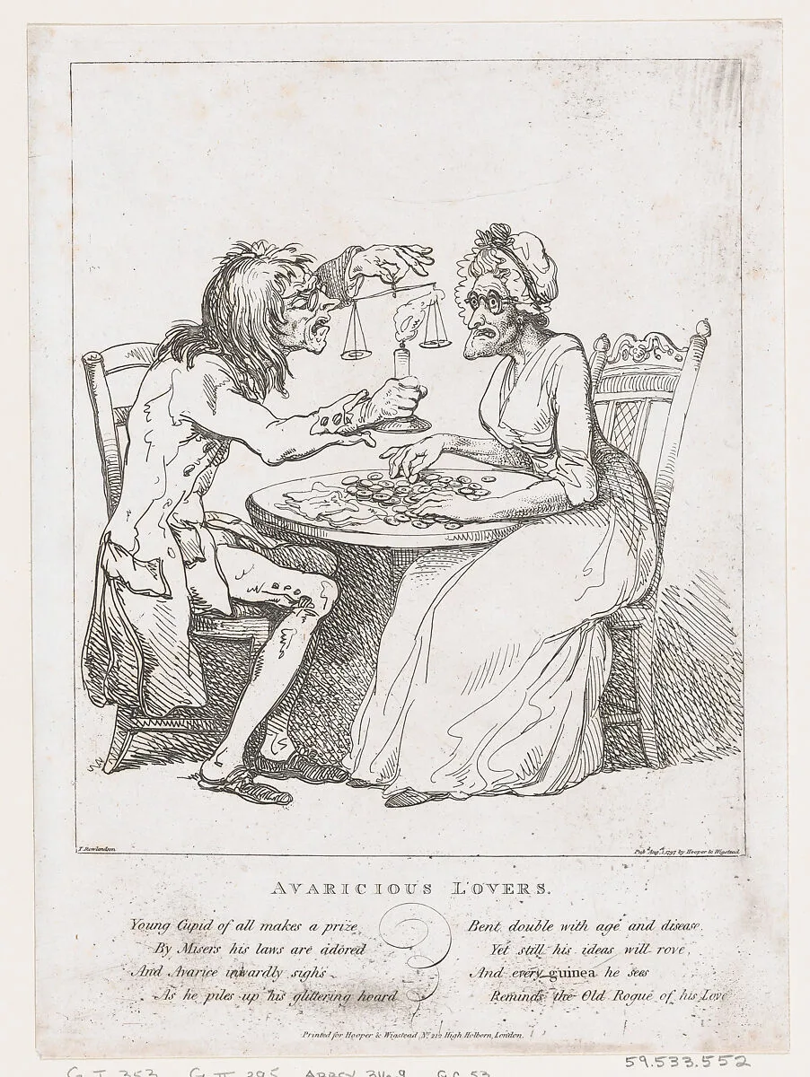 Avaricious Lovers — George Murgatroyd Woodward|Henry Wigstead|Thomas Rowlandson|Samuel Hooper