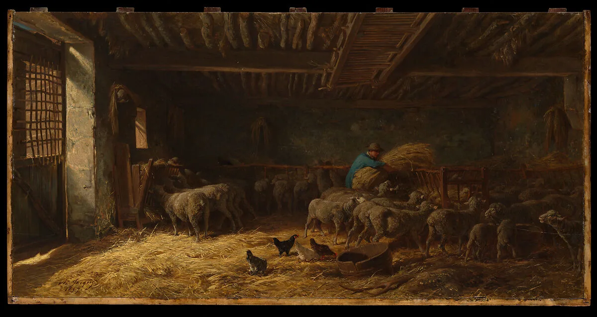 The Sheepfold — Charles Jacque