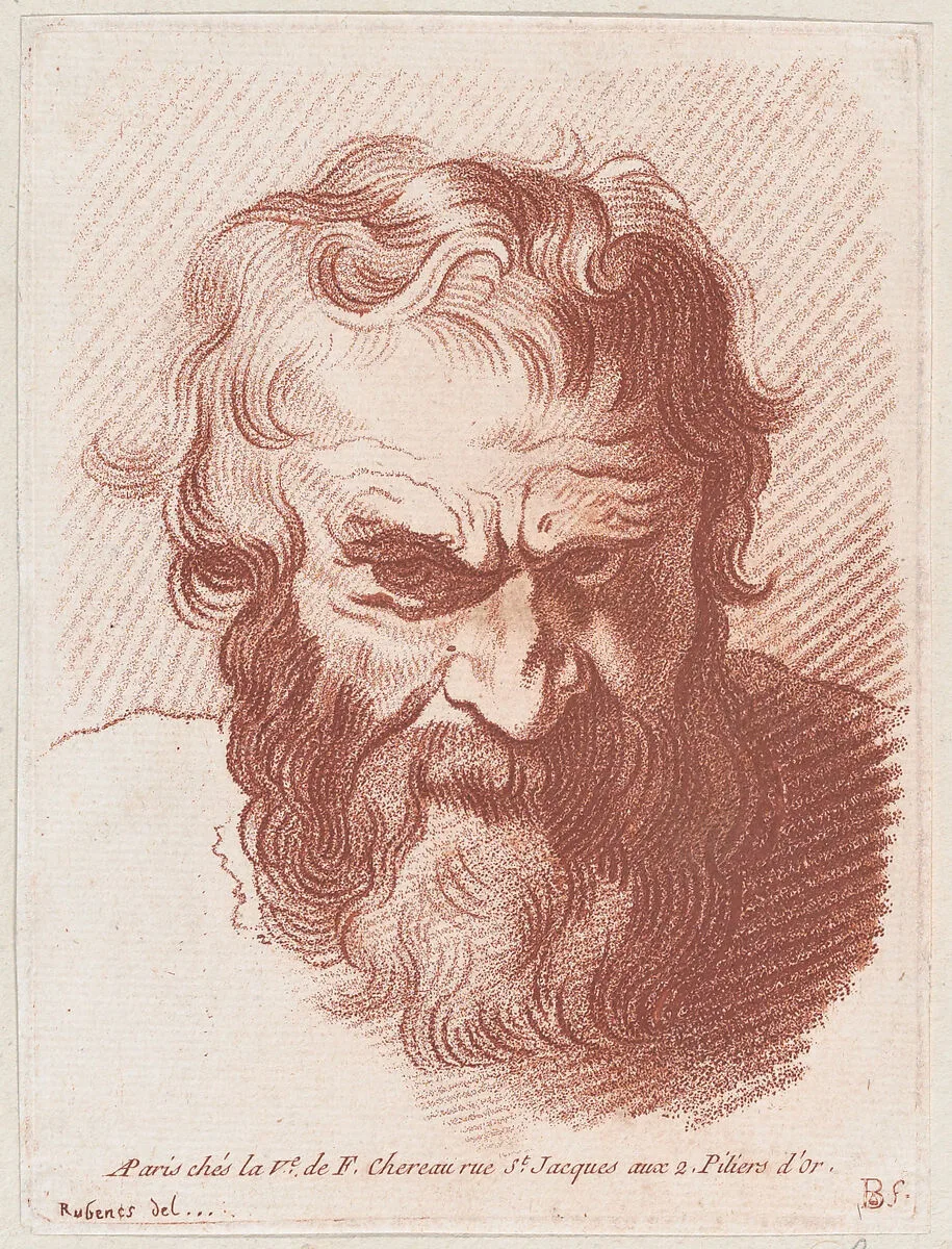 Head of a man with a beard — Peter Paul Rubens|François II Chéreau|Louis Marin Bonnet