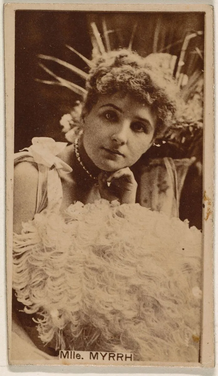 Mlle. Myrrh, from the Actresses series (N245) issued by Kinney Brothers to promote Sweet Caporal Cigarettes — Kinney Brothers Tobacco Company
