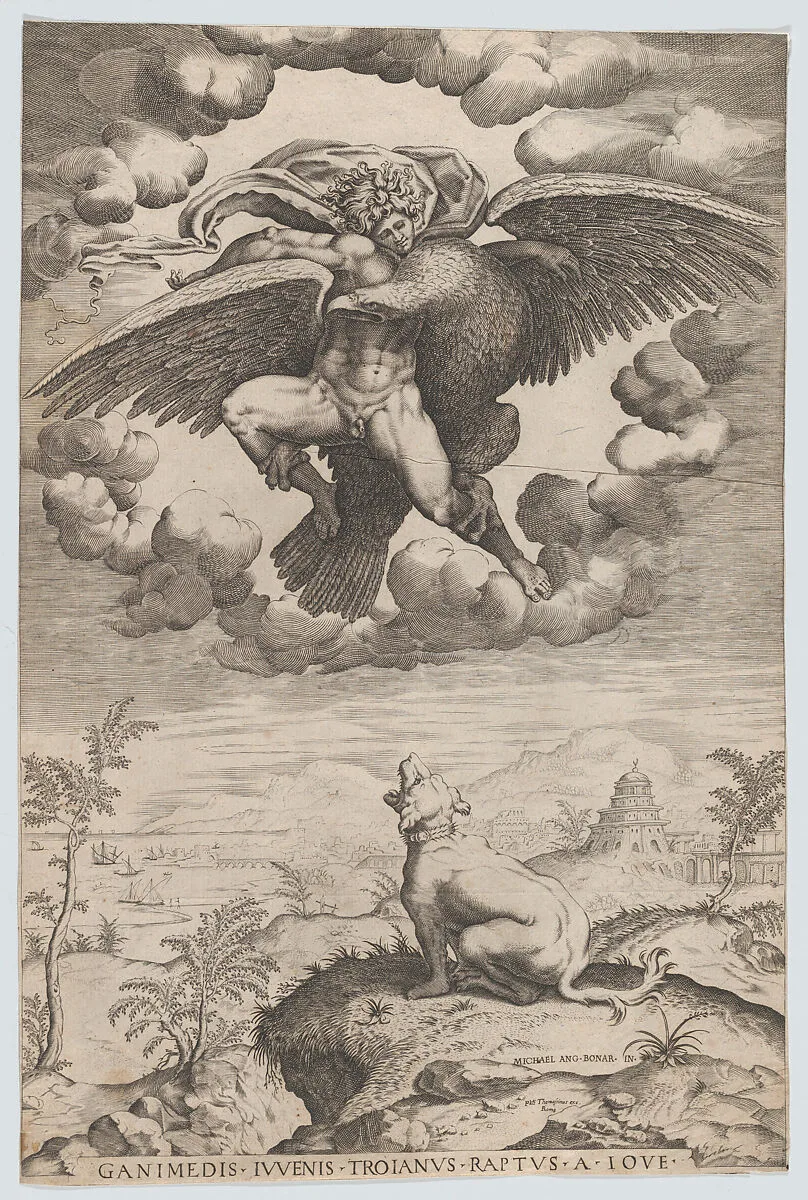 The Rape of Ganymede — Anonymous|Philippe Thomassin|Nicolas Beatrizet|Michelangelo Buonarroti