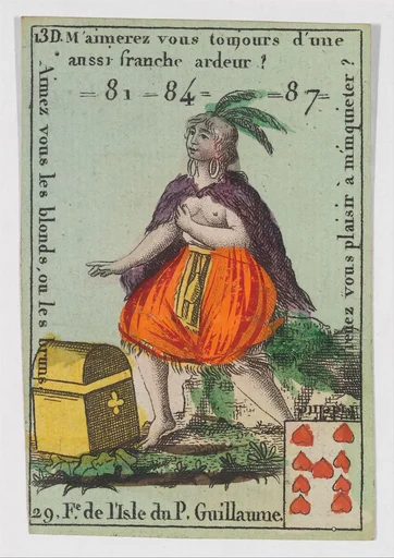 F.e de l'Isle du P. Guillaume, from the playing cards (for quartets) "Costumes des Peuples Étrangers"